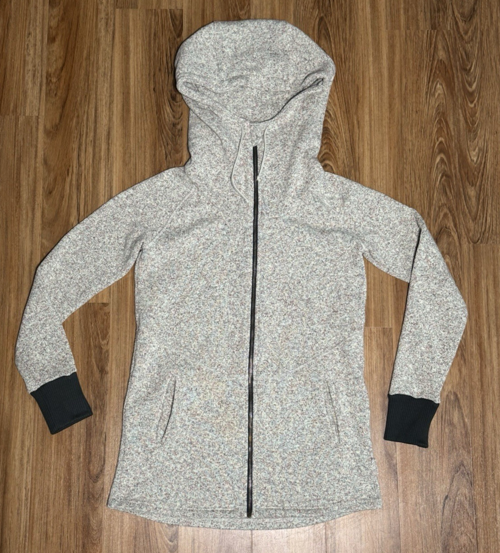 Deso Supply Co Wanderer Full Zip Hoodie Heather Beige Tunic Style - Size M